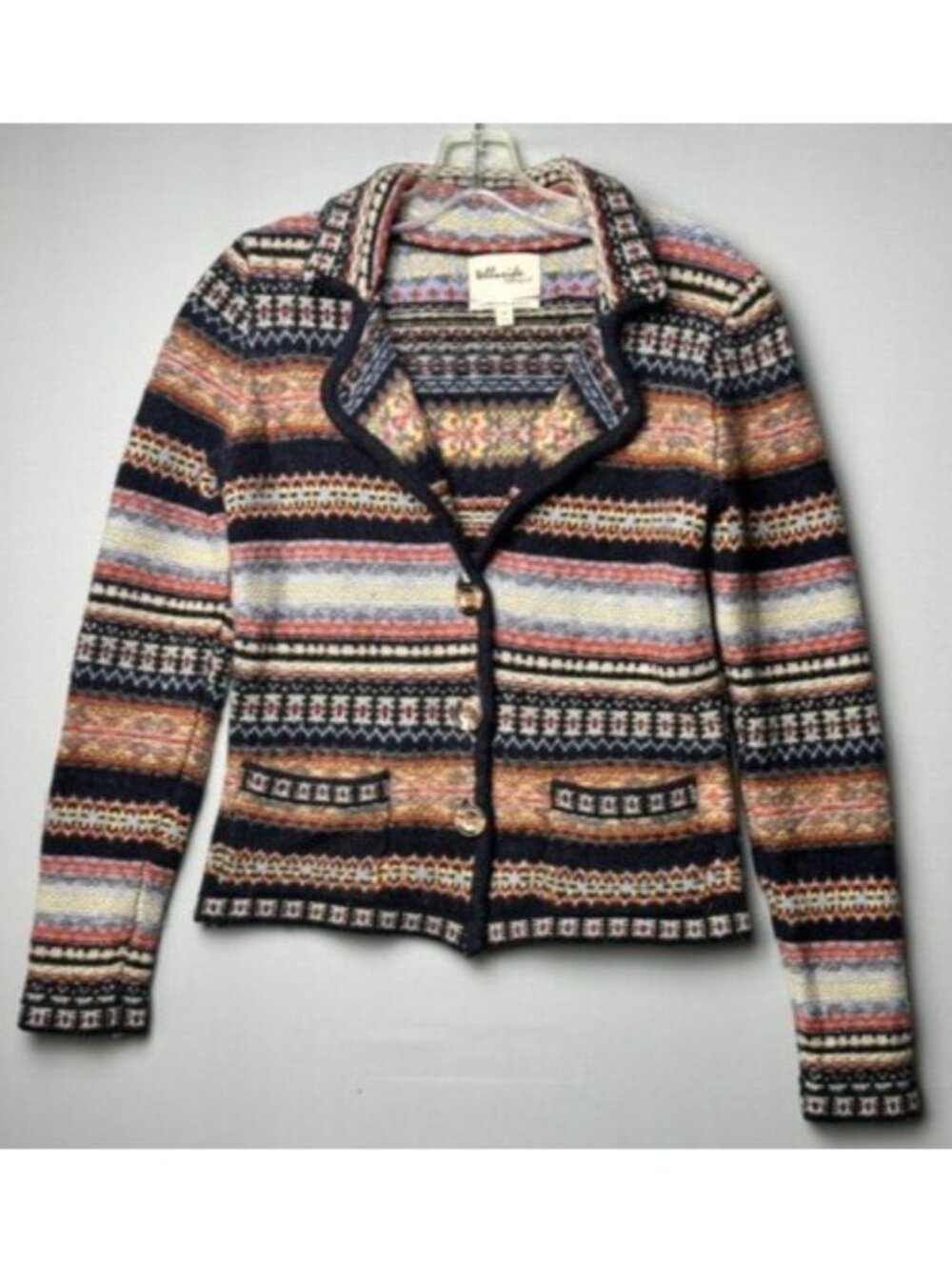 Telluride Clothing Co. Women's M Lambswool Fair Isle Cardigan Sweater Jacket